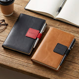 Stick-on Embossed Leather Pen Holder
