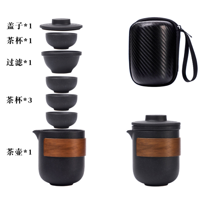 Portable Ceramic Tea Pot Set