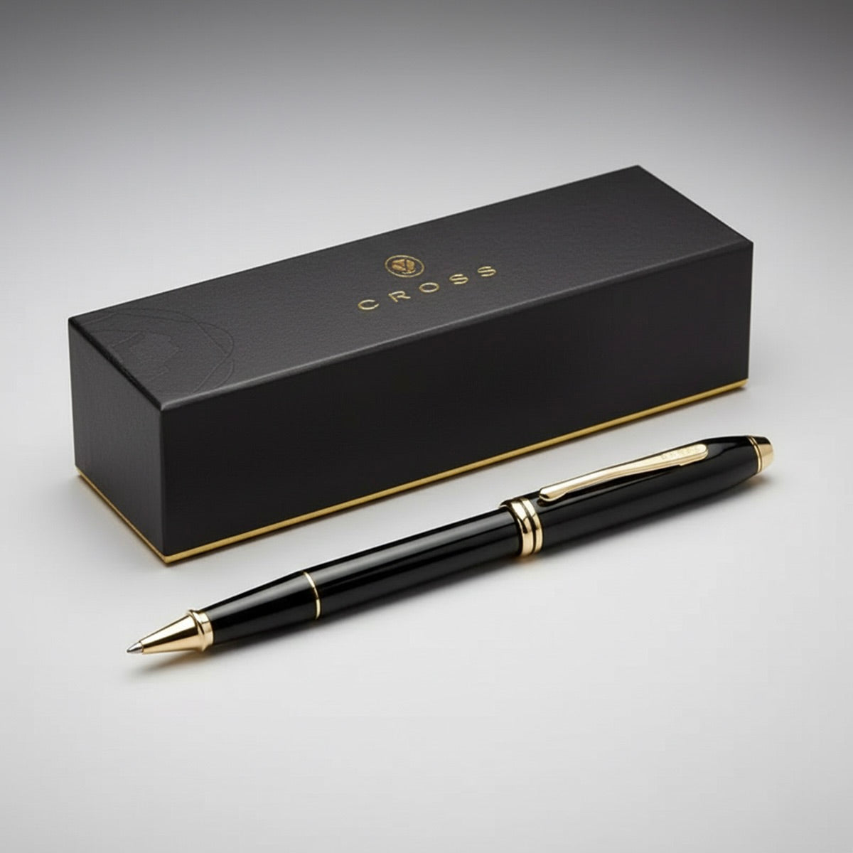 Cross Townsend Black Lacquer and Gold Plate.