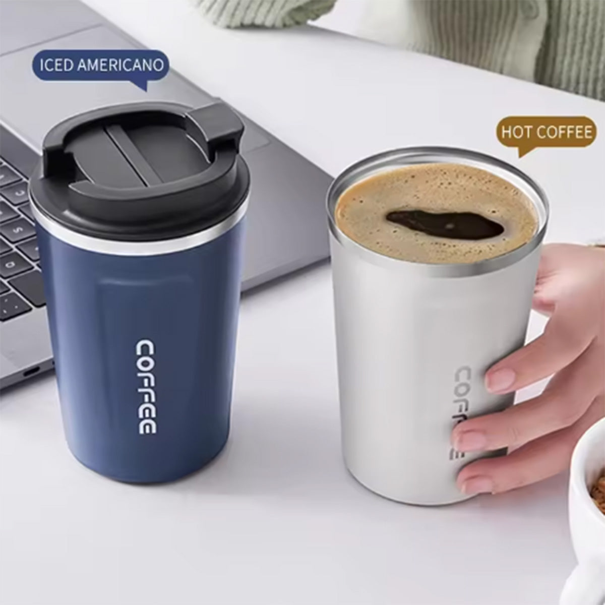 Smart Mug with Temperature Display Lid