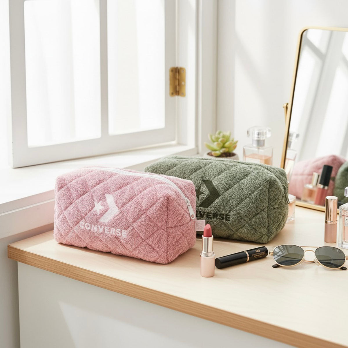 TERRY Cloth Quilted Pouch