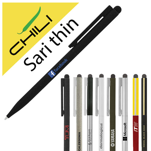 Sari Thin Stylus Twist Metal Ballpen